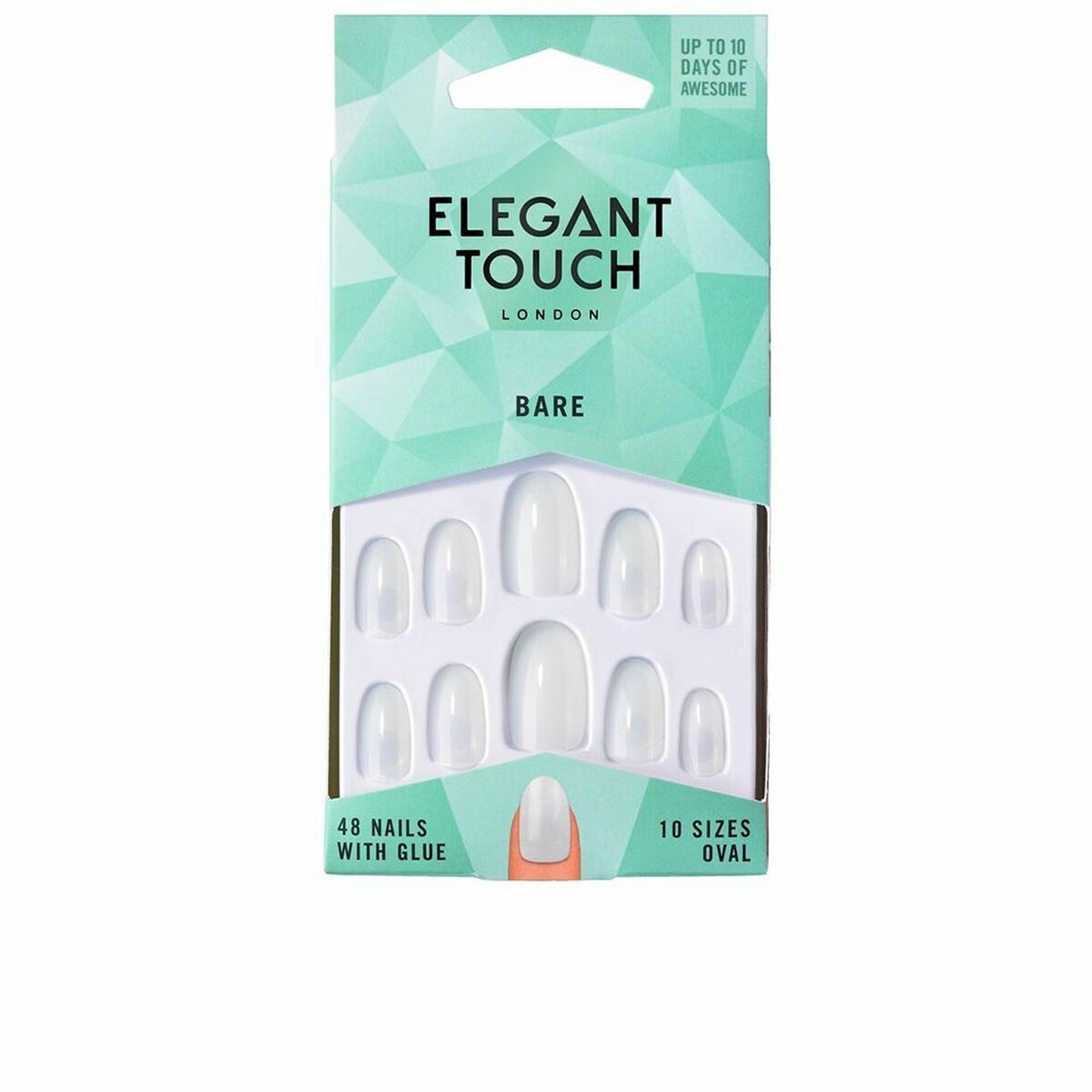 Uñas Postizas Elegant Touch Ovalada Bare (48 uds)