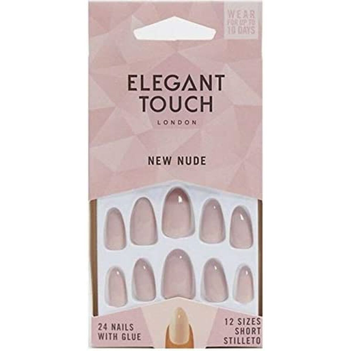 Uñas Postizas Elegant Touch Core Colour Blush suede (24 pcs)