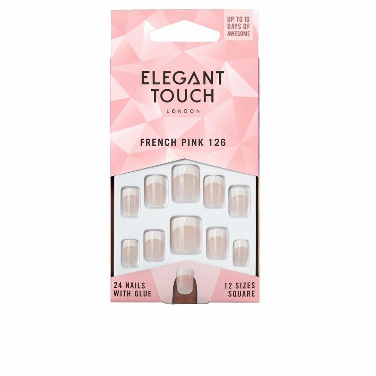 Uñas Postizas Elegant Touch French S (24 uds)