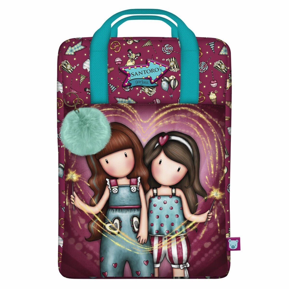 Mochila Escolar Gorjuss Fireworks Granate 25 x 36 x 10 cm
