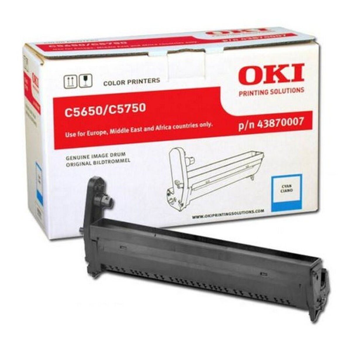 Tambor de impresora OKI 43870007 Negro Cian C/5650/5750