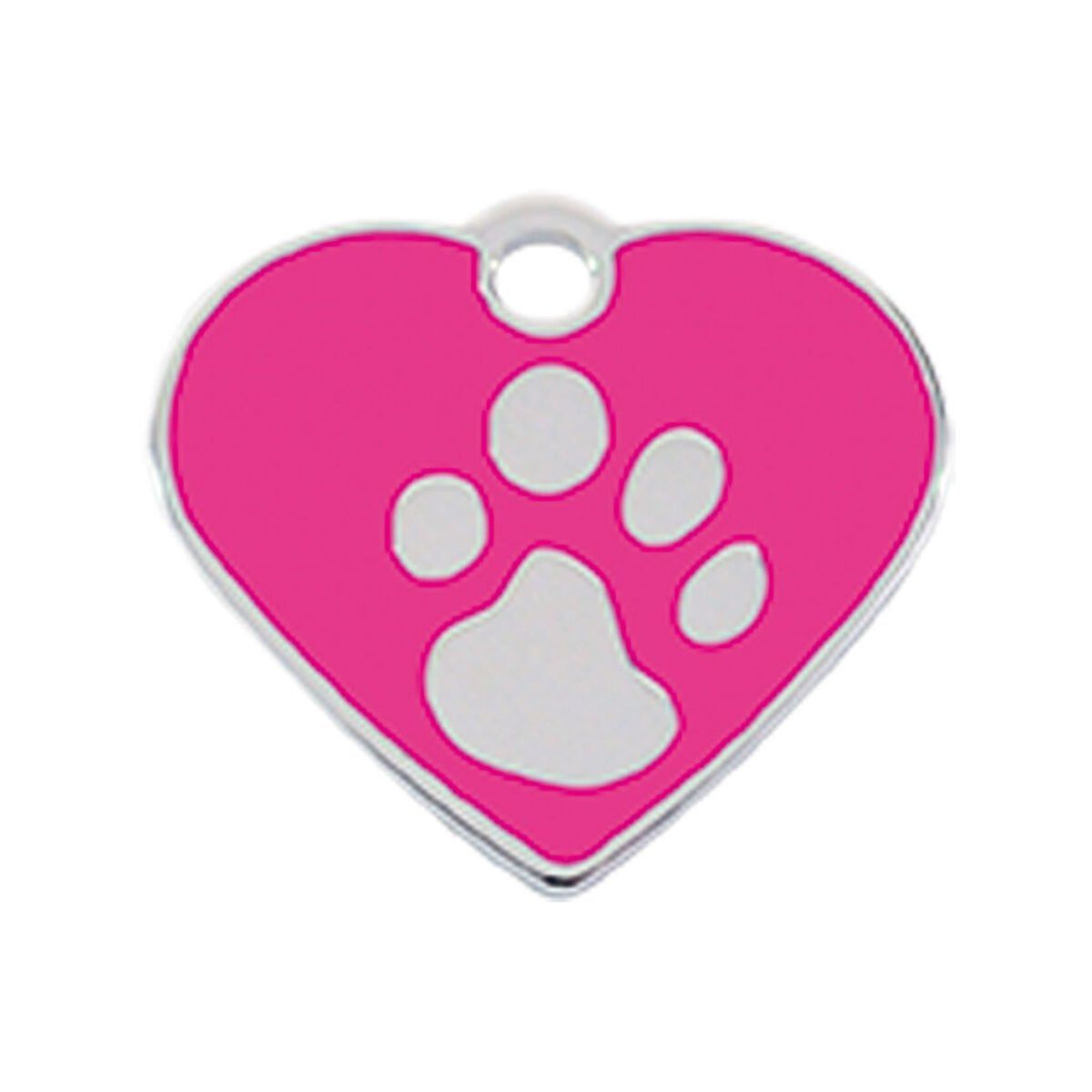 Placa identificativa para collar Imarc Heart Rosa Plateado