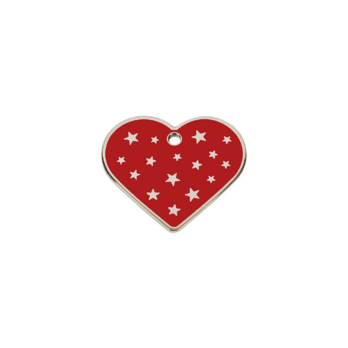 Placa identificativa para collar Imarc PetScribe Passion Rojo Plata