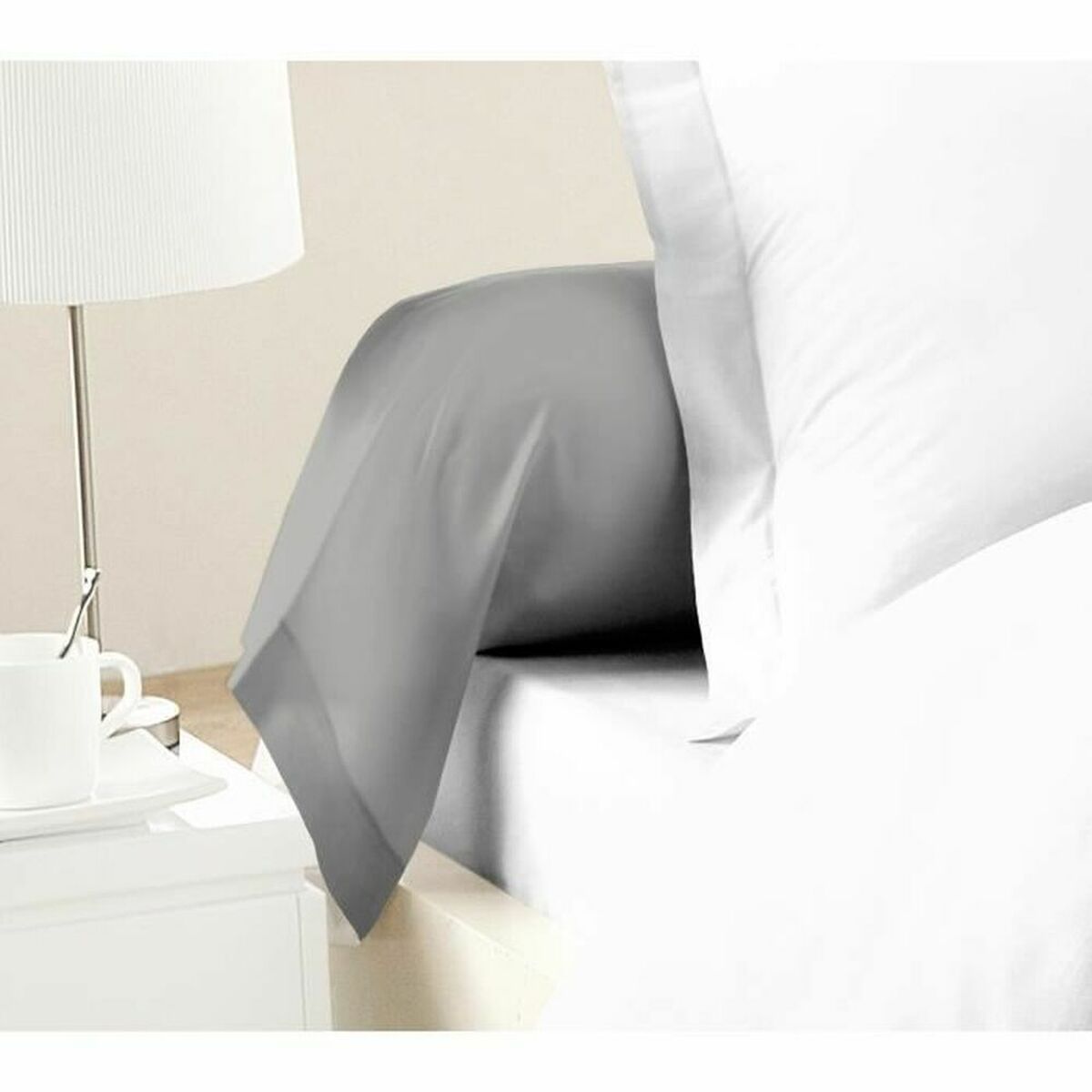 Funda de almohada Lovely Home Gris claro 85 x 185 cm (2 Unidades)