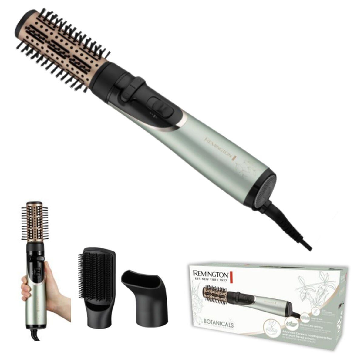 Cepillo Secador, Moldeador y Rizador de Pelo 3 en 1 Remington 800 W