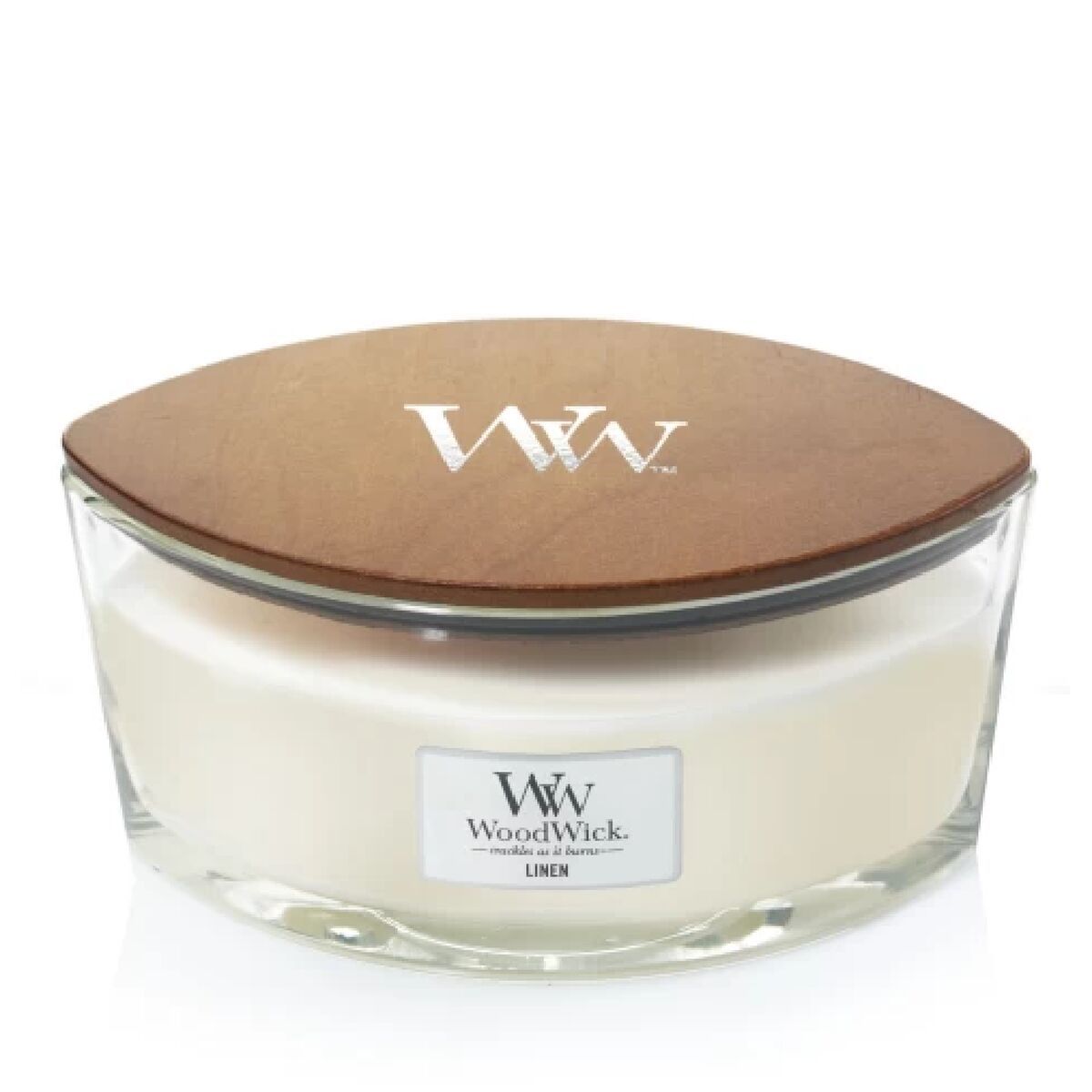 Vela Perfumada Woodwick Core Ellipse Linen