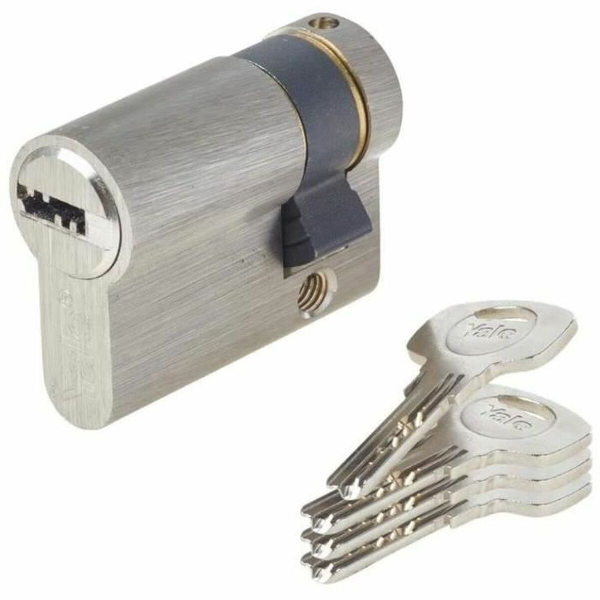 Cilindro de seguridad Yale 30 x 10 mm Latón Puerta de garaje