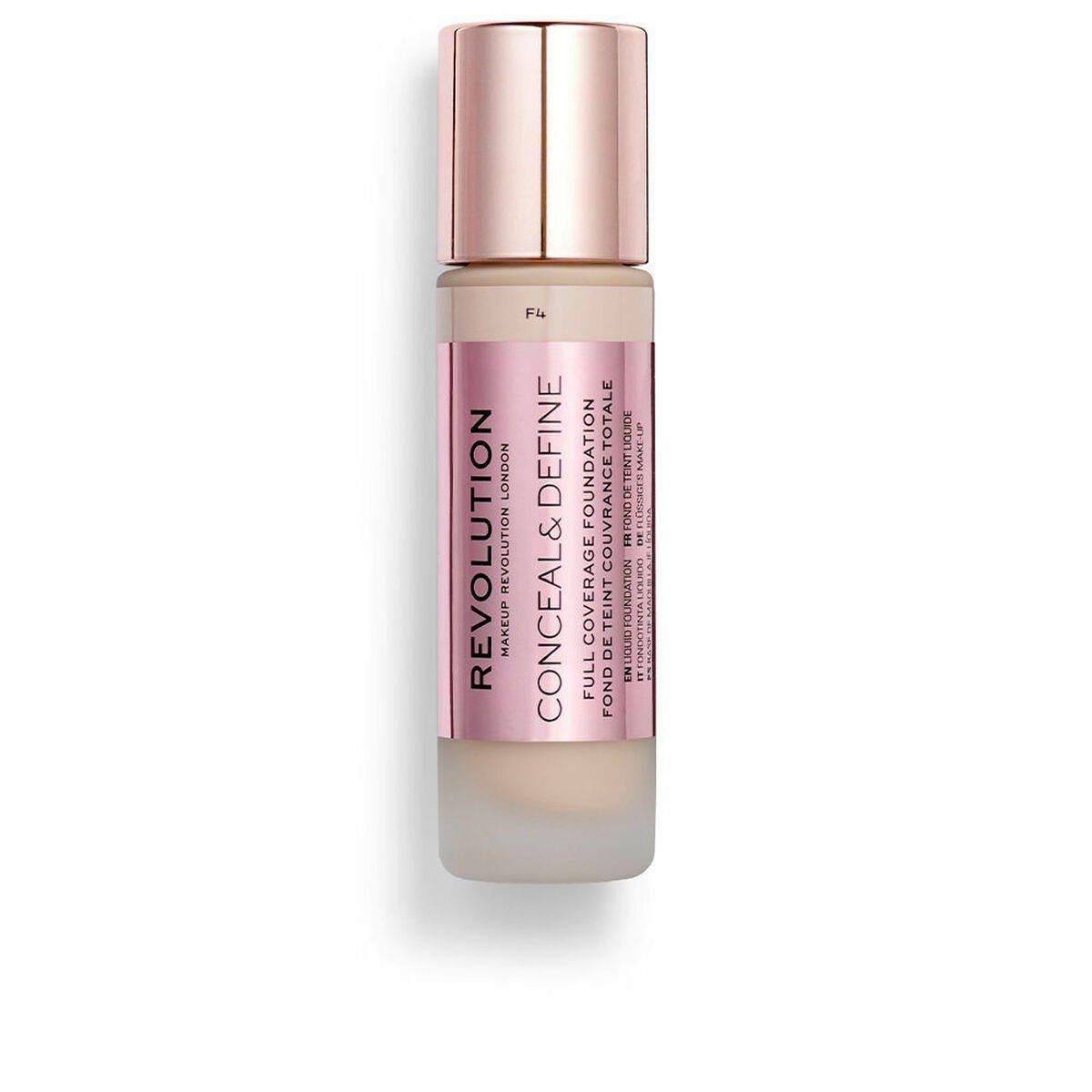 Base de Maquillaje Fluida Revolution Make Up Conceal Define F4 23 ml