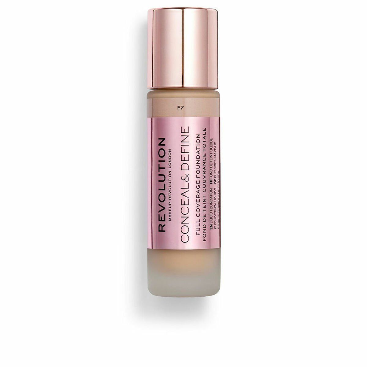 Base de Maquillaje Fluida Revolution Make Up Conceal Define F7 23 ml