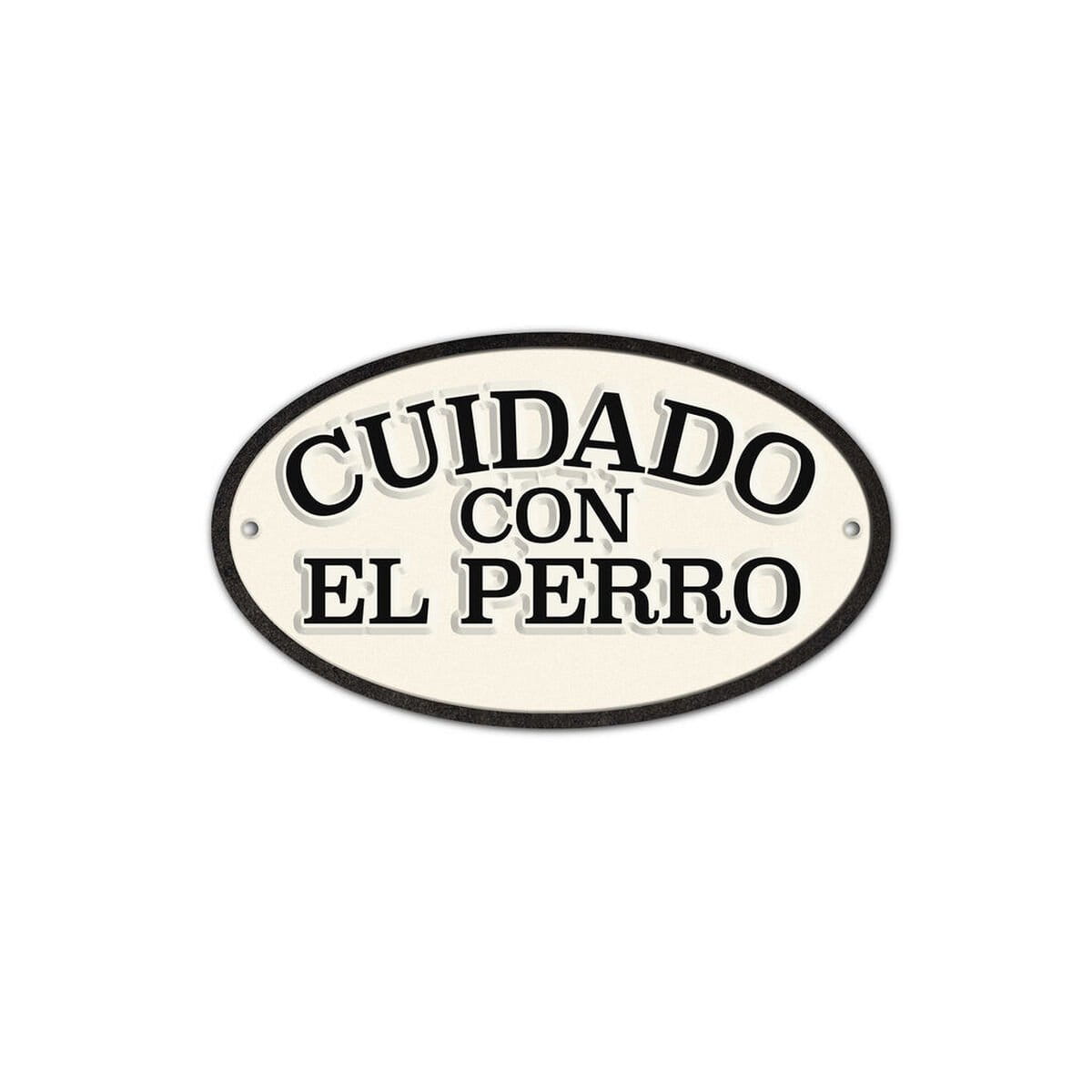 Placa Magnet & Steel Cuidado con el Perro 16,3 x 9,5 cm