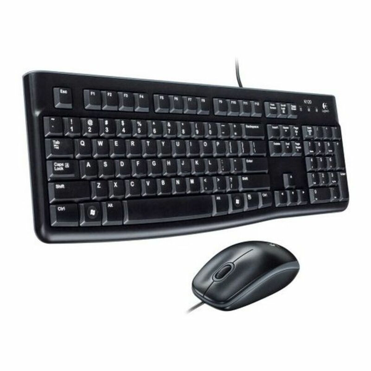Teclado y Ratón Óptico Logitech MK120 Negro Español Qwerty Español
