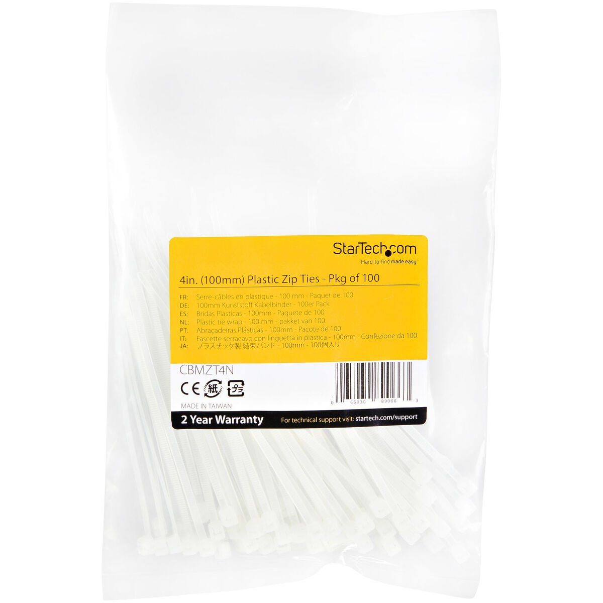 Bridas Nylon Startech CBMZT4N Blanco