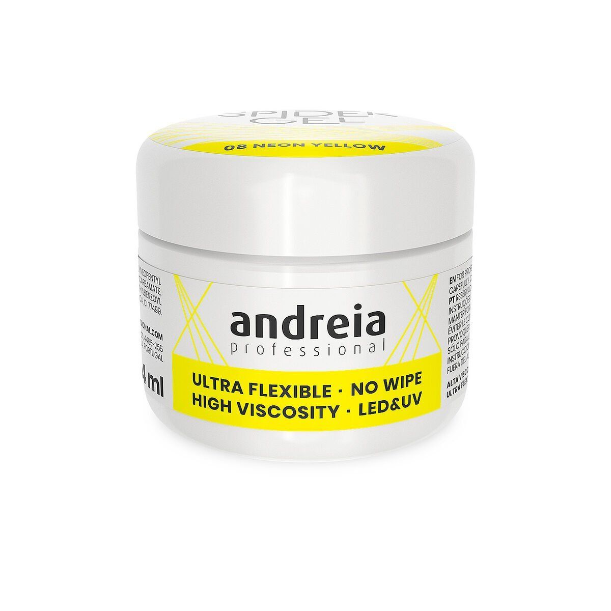 Esmalte de uñas en gel Andreia Gel Spider 4 ml Neón Naranja