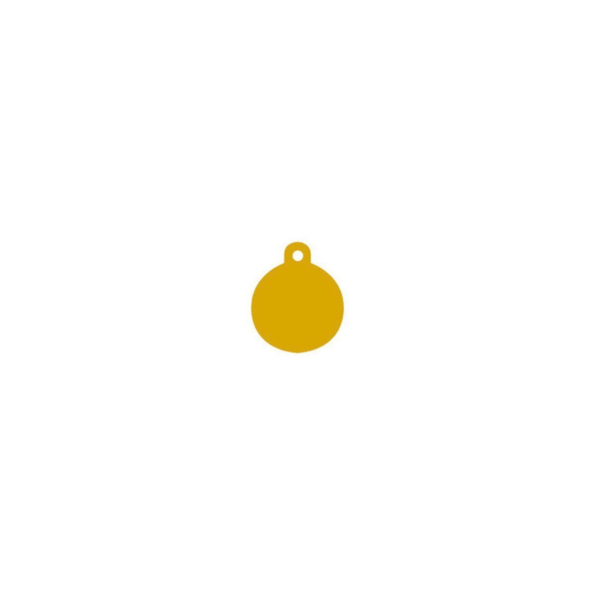 Placa identificativa para collar Imarc Circle Amarillo Dorado