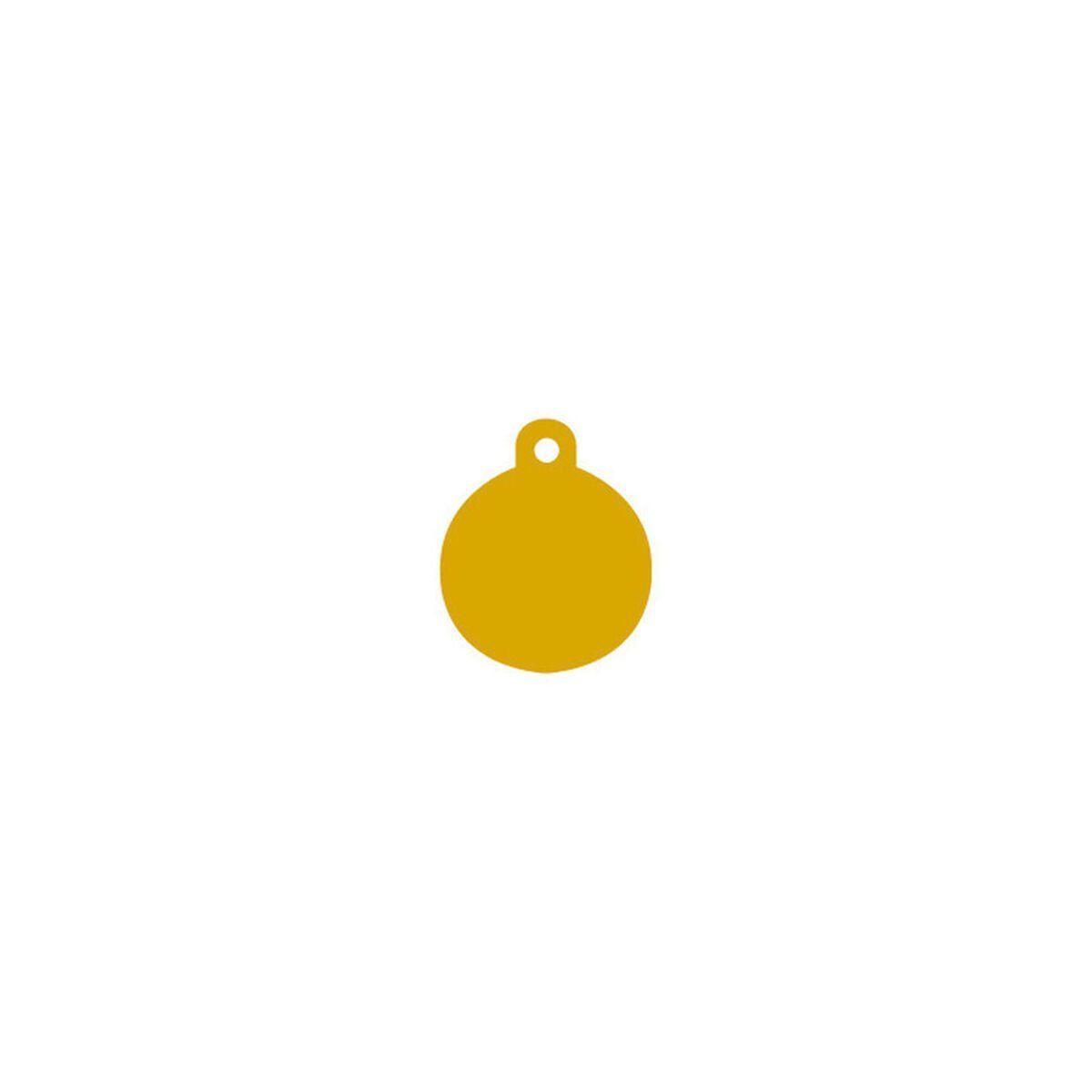 Placa identificativa para collar Imarc Circle Amarillo Dorado