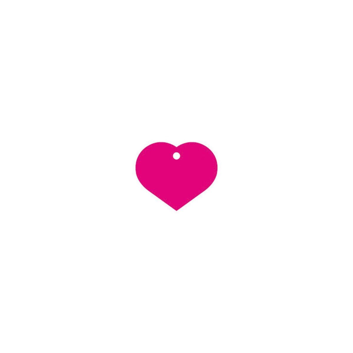 Placa identificativa para collar Imarc Heart Rosa