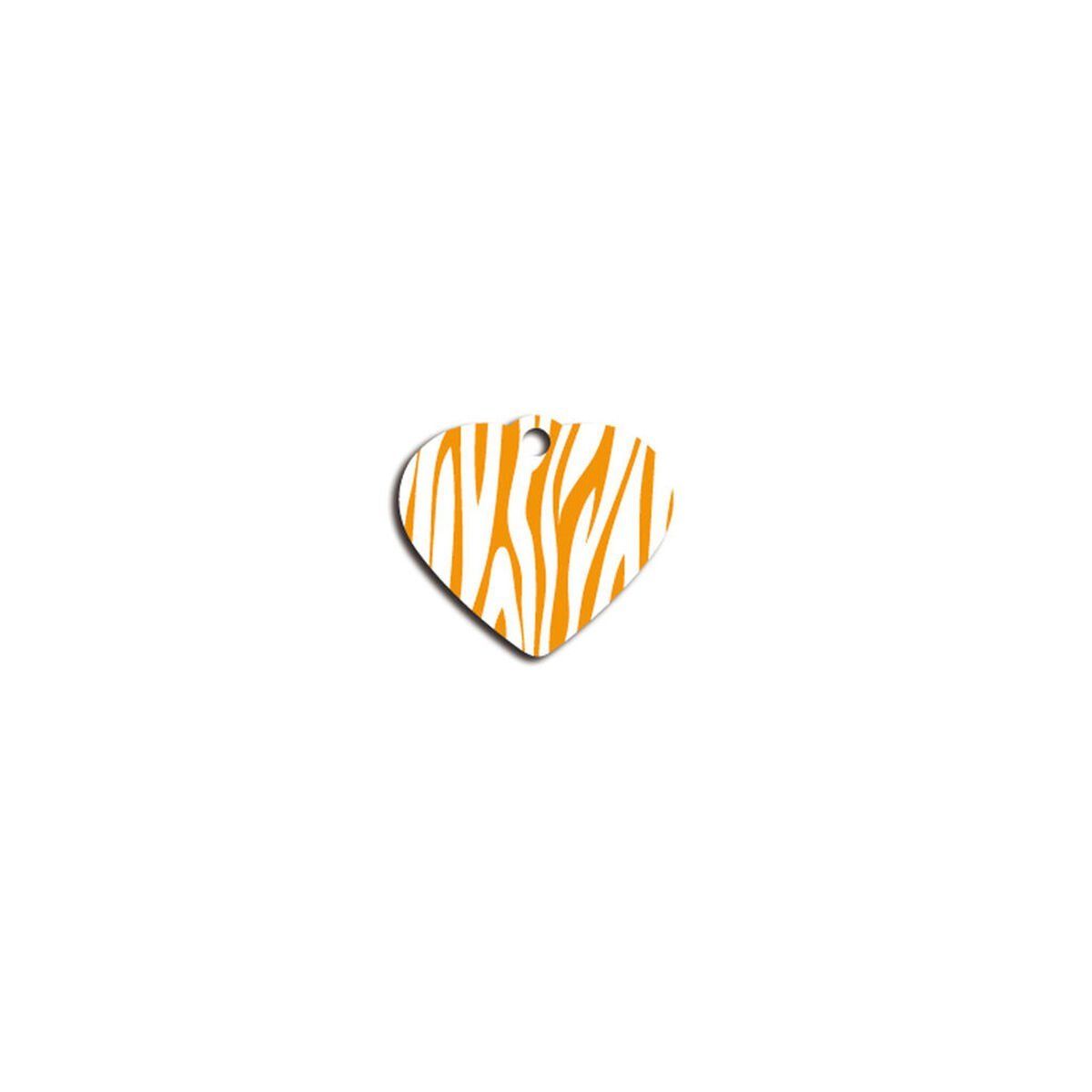 Placa identificativa para collar Imarc Heart Amarillo Naranja