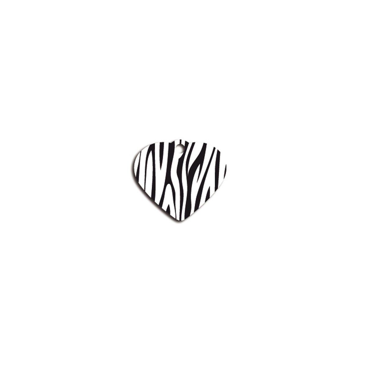 Placa identificativa para collar Imarc Heart Negro
