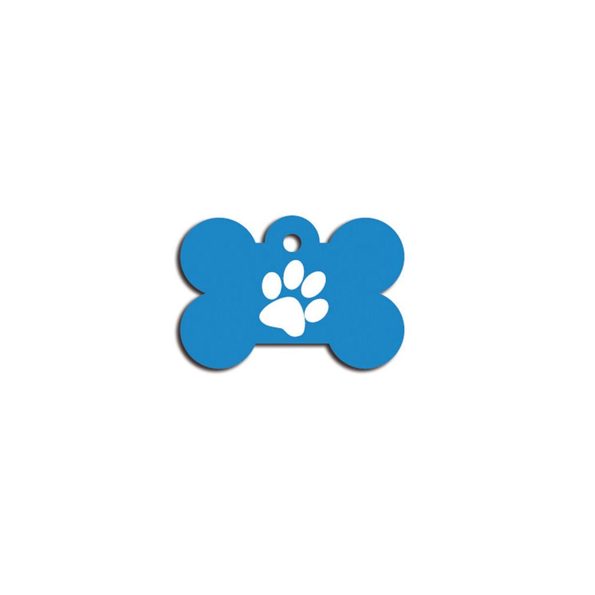 Placa identificativa para collar Imarc Bone Azul