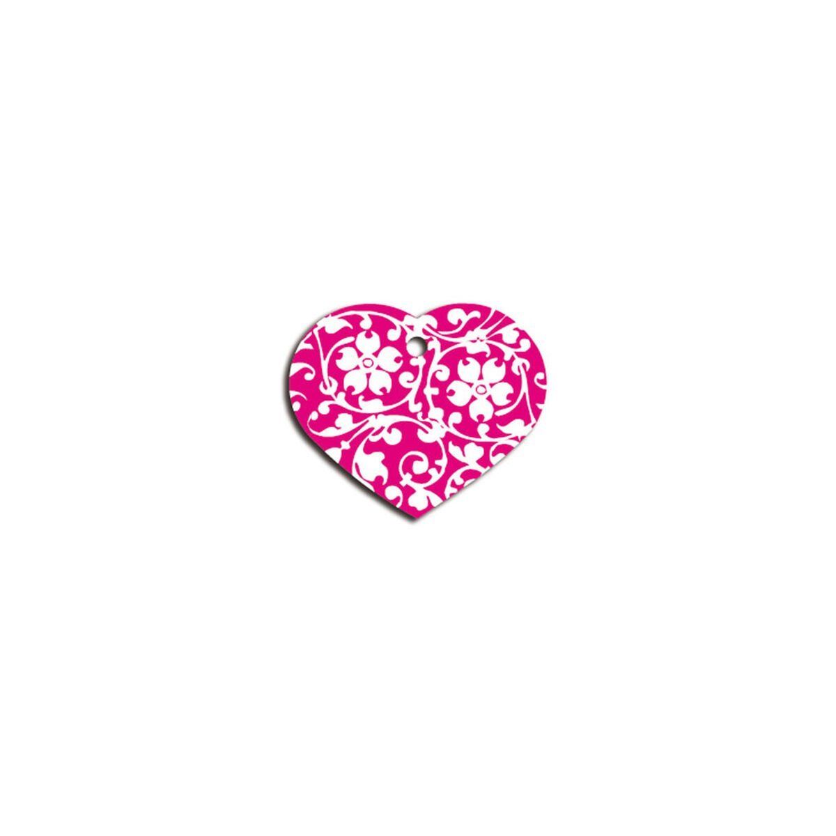 Placa identificativa para collar Imarc Heart Rosa