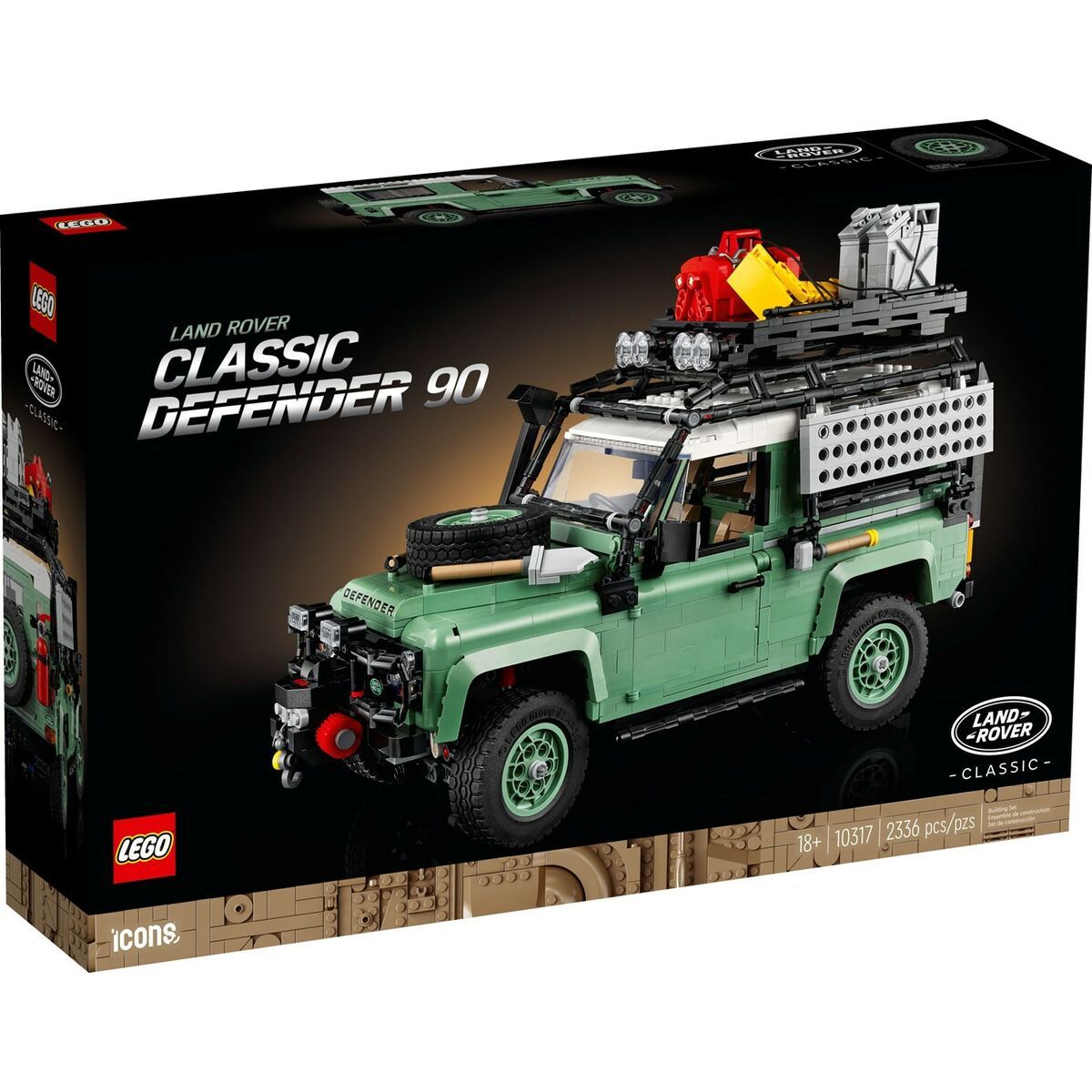 Juego de Construcción Lego LAND ROVER CLASSIC DEFENDER 90 Negro 2336 Piezas