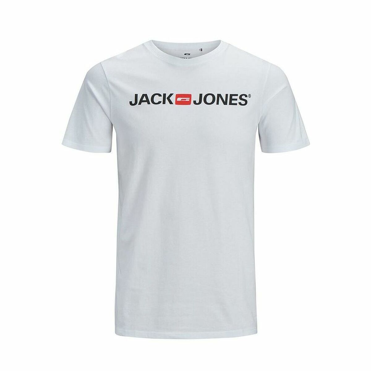 Camiseta Deportiva de Manga Corta JJECORP LOGO TEE SS O-NECK NOSS Jack & Jones 12137126 Blanco