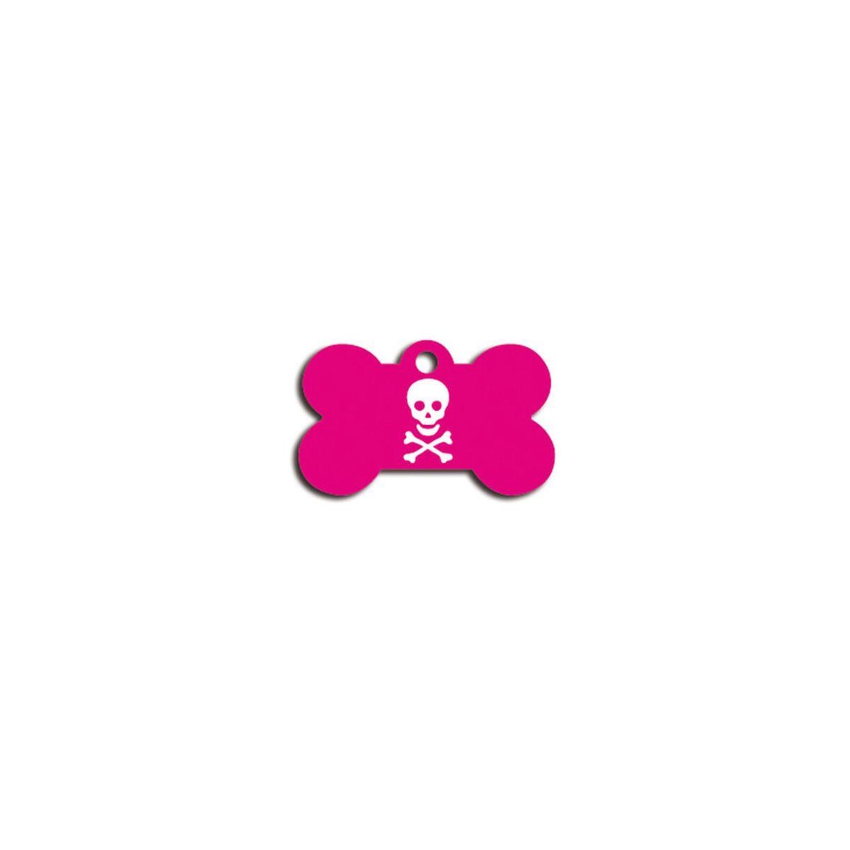 Placa identificativa para collar Imarc Bone Rosa