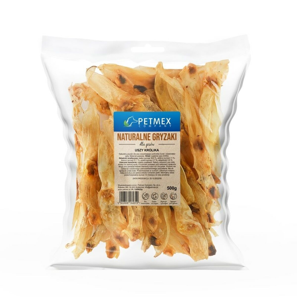 Snack para Perros Petmex Rabbit ears Conejo 500 g