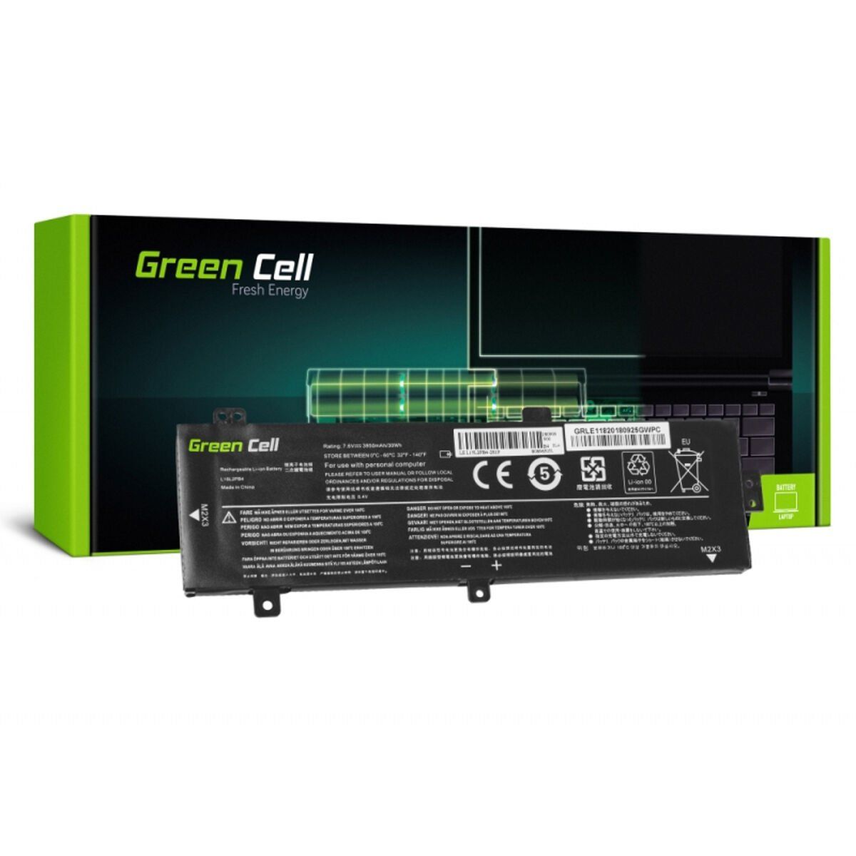 Batería para Portátil Green Cell LE118 Negro 3500 mAh
