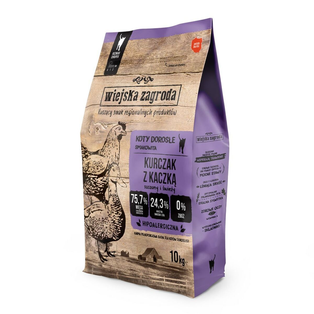 Comida para gato WIEJSKA ZAGRODA Pollo 10 kg