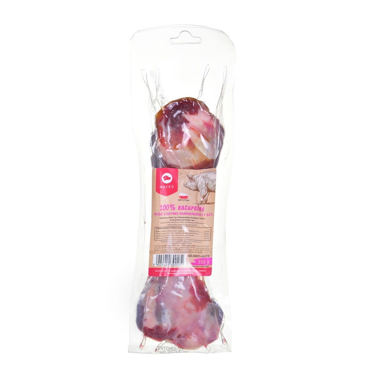 Snack para Perros Maced Cerdo 330 g Hueso