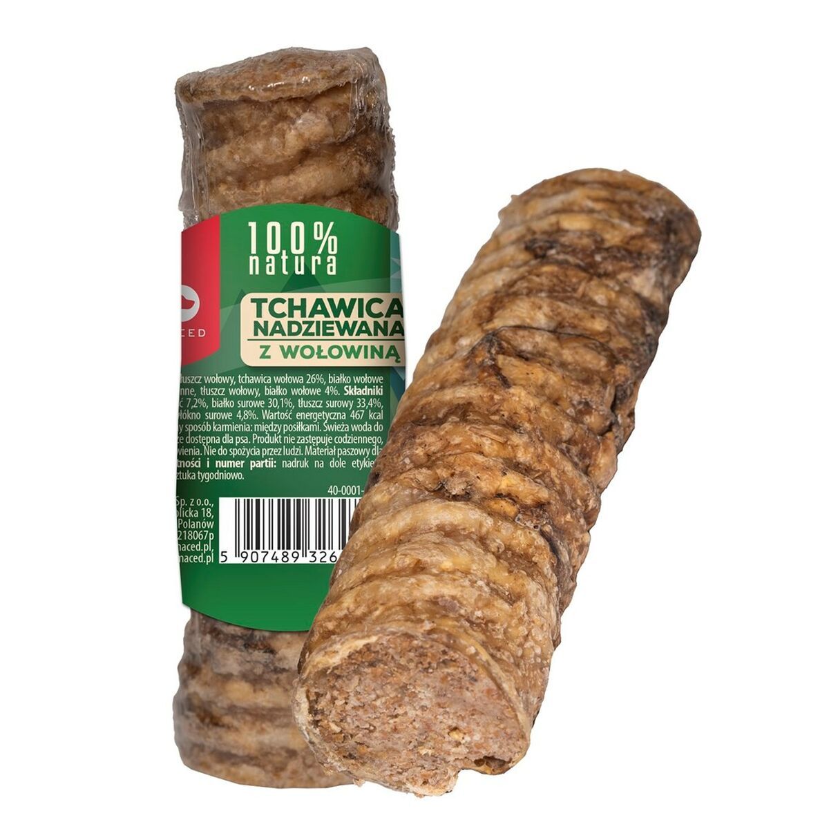 Snack para Perros Maced Trachea stuffed with beef Carne de vacuno