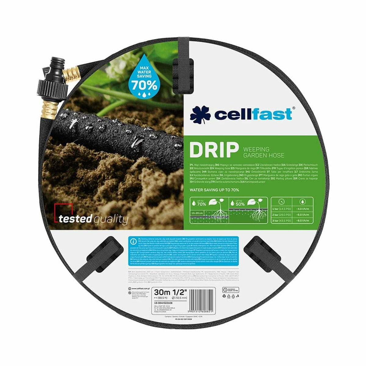 Tubo de goteo Cellfast 30 m Ø 12,5 mm Riego por goteo