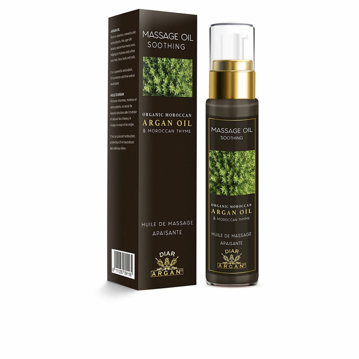 Aceite de Masaje Aromático Diar Argan Aceite Calmante Para Masaje 50 ml Tomillo Argán