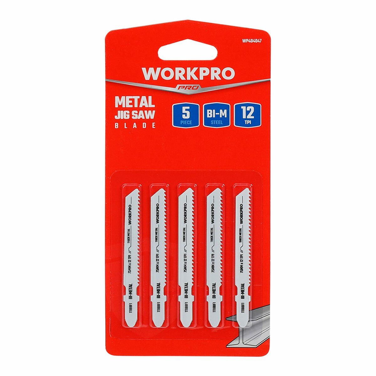 Hoja Sierra Workpro T118BF Sierra de Calar Metal 5 Piezas (5 Unidades)