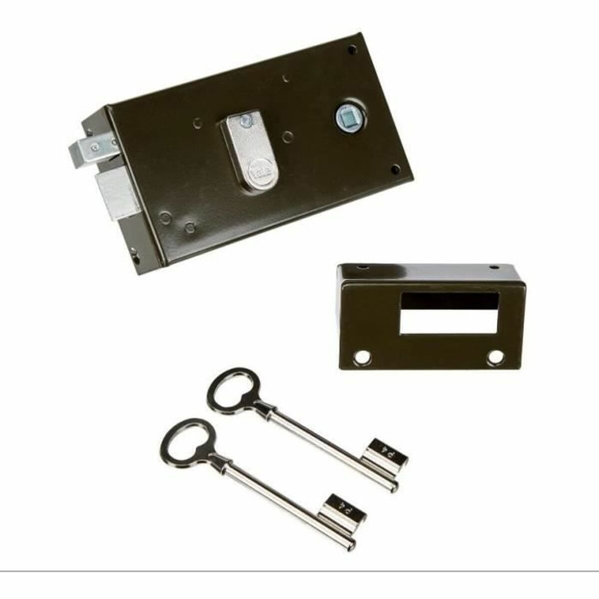 Cerradura de sobreponer Yale 19,5 x 7 x 14 cm Caqui Acero Puertas