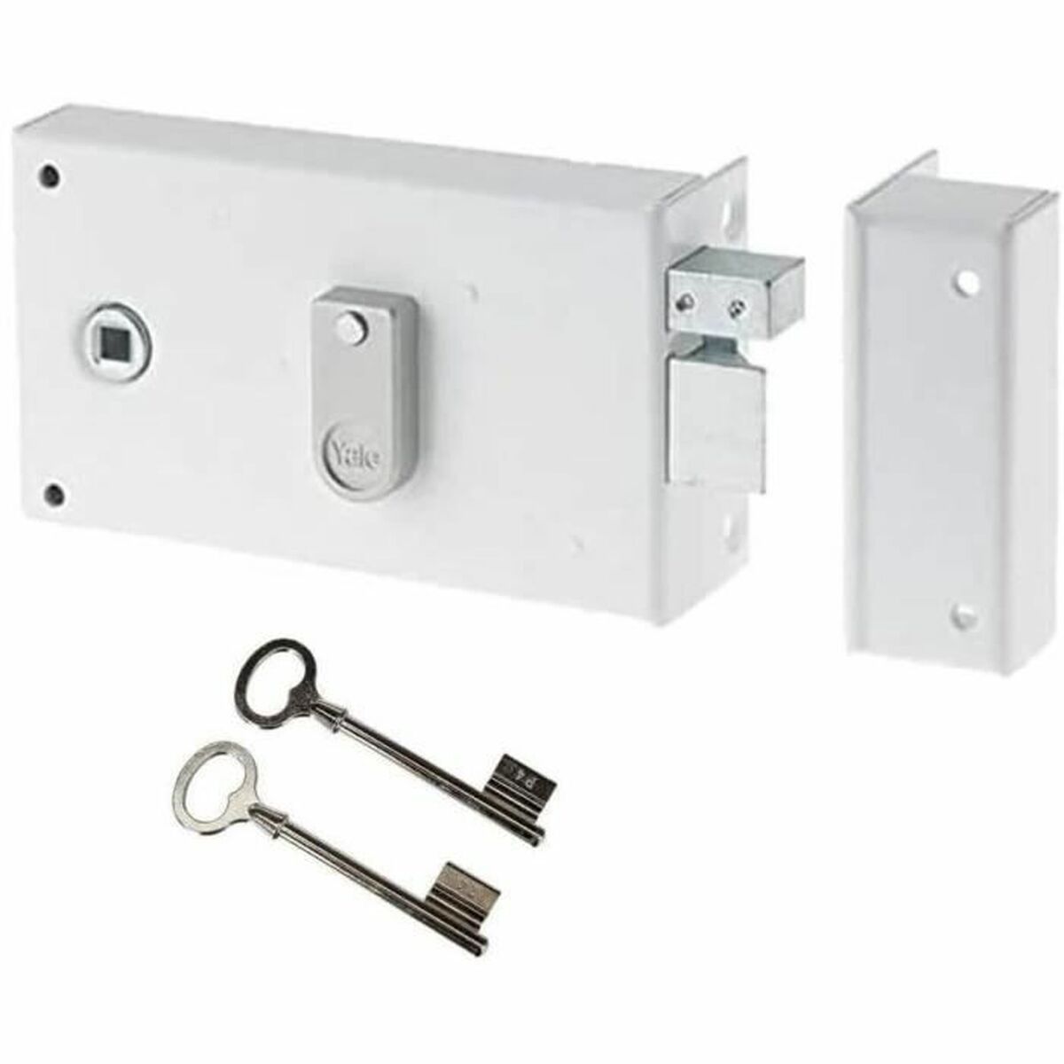 Cerradura de sobreponer Yale YAH37D 19 x 5 x 14 cm 19,5 x 7 x 14 cm Blanco Acero Puertas