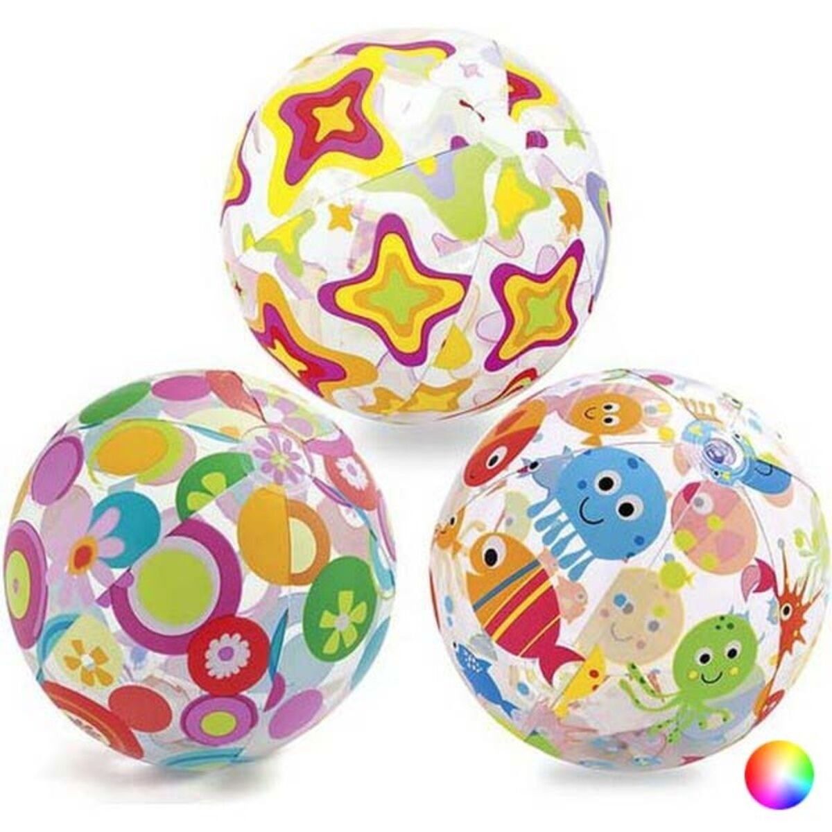 Pelota Hinchable Intex 59040NP 51 cm Blanco Multicolor