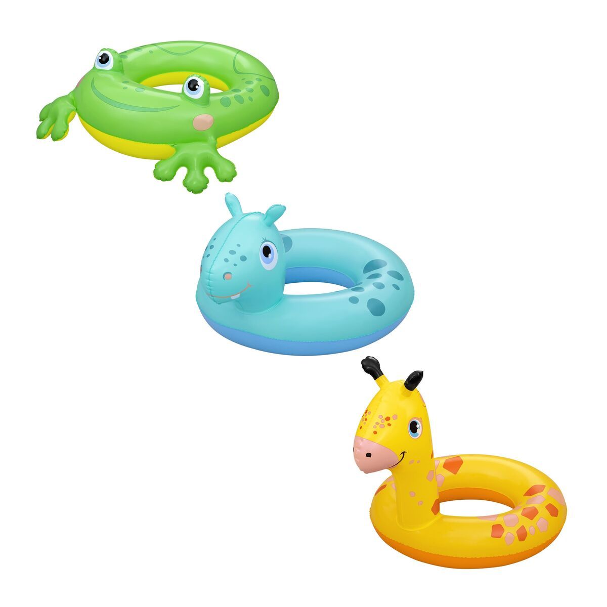 Bestway Flotador Hinchable Animales Color Surtido 64x60/68x66/73,5x66 cm +3 a 6 Años Playa y Piscina 36464