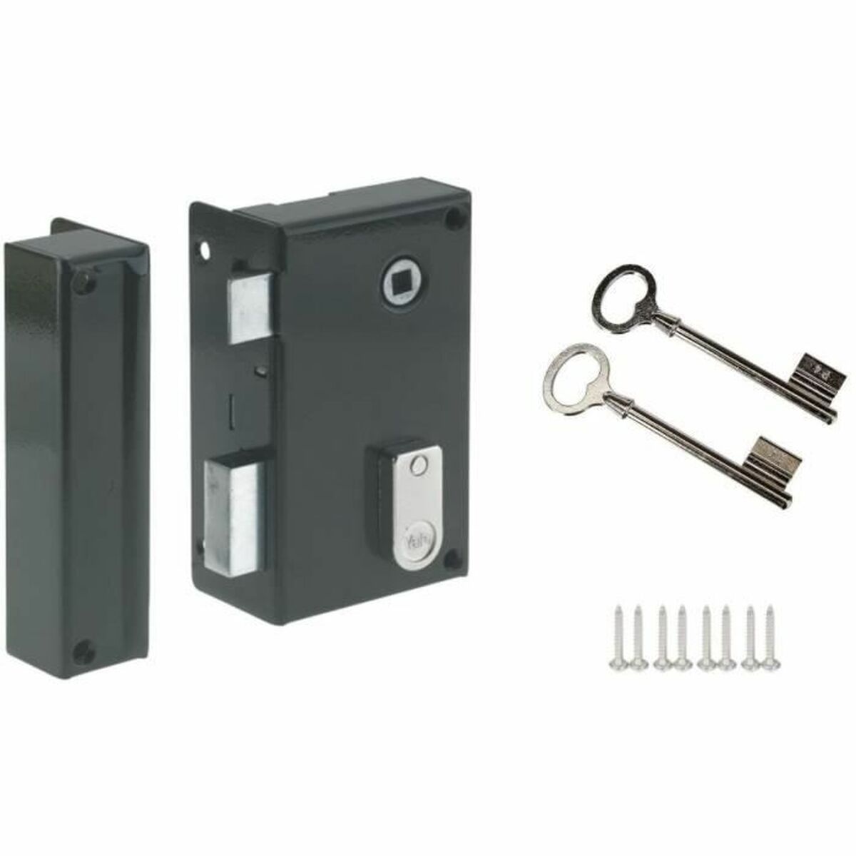 Cerradura de sobreponer Yale Caqui Acero Puertas Vertical