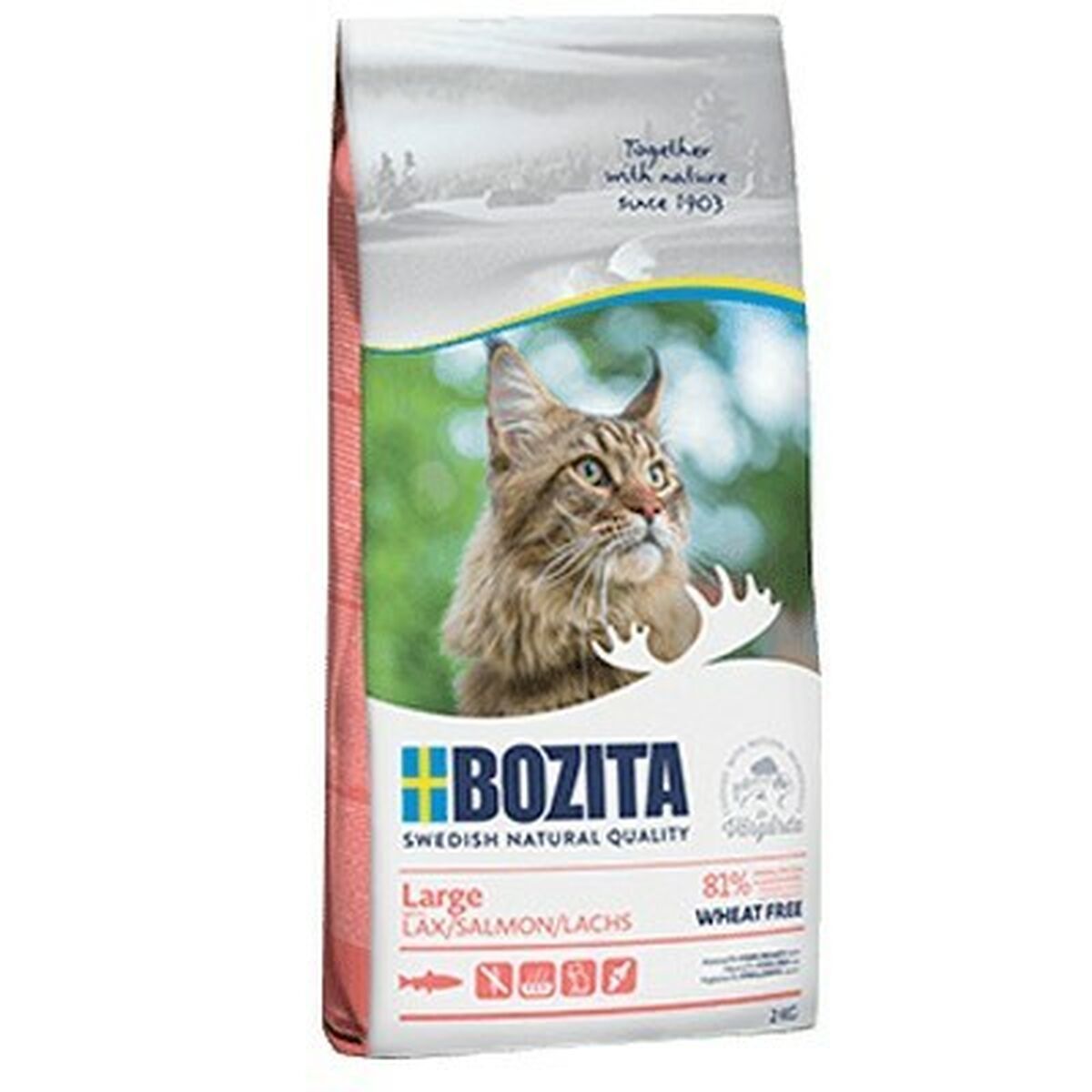 Comida para gato Bozita Large wheat Pollo Salmón Pescado 2 Kg