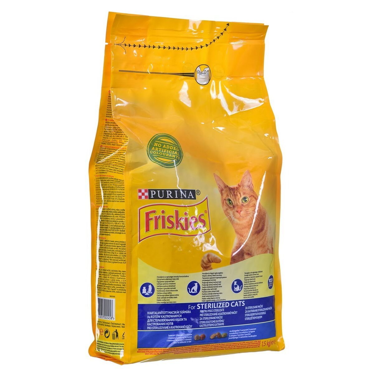 Comida para gato Purina FRISKIES Sterilized Adulto Salmón Atún Pescado 1,5 Kg
