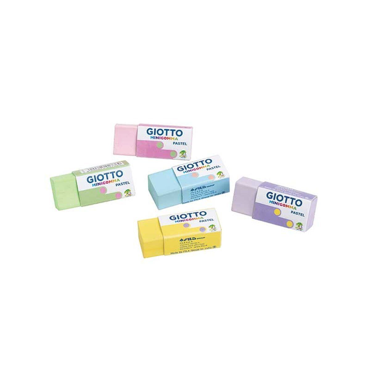 Set de Gomas de Borrar Giotto MiniGomma Multicolor Pastel 120 Piezas