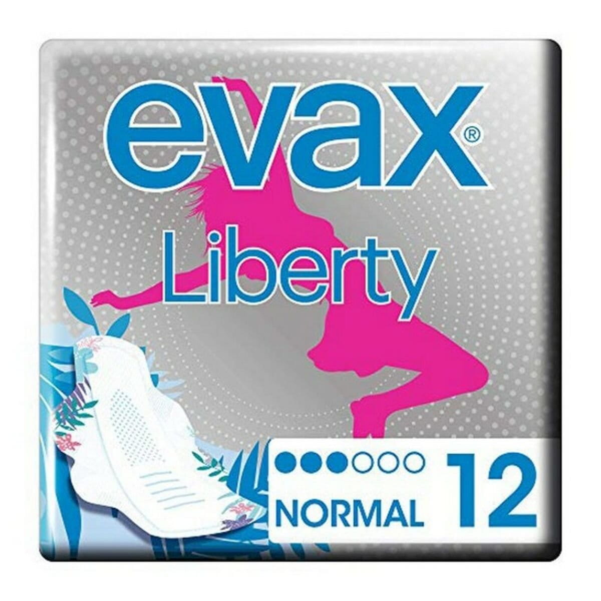 Compresas Normales con Alas LIBERTY Evax Liberty (12 uds)