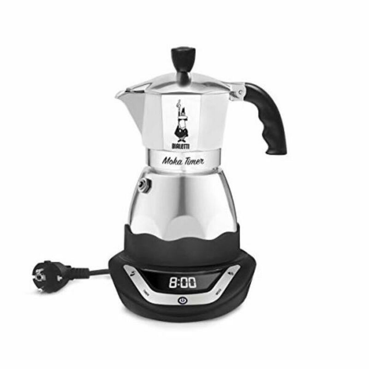 Cafetera Italiana Bialetti EAsy Timer 6 Acero Aluminio 500 ml 6 Tazas