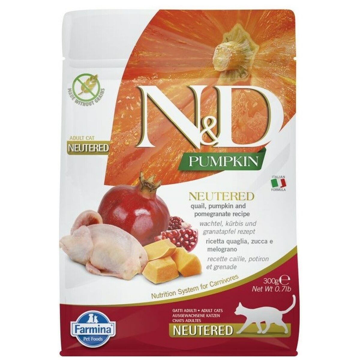 Comida para gato Farmina N&D Adulto Granada Ternera Calabaza 300 g