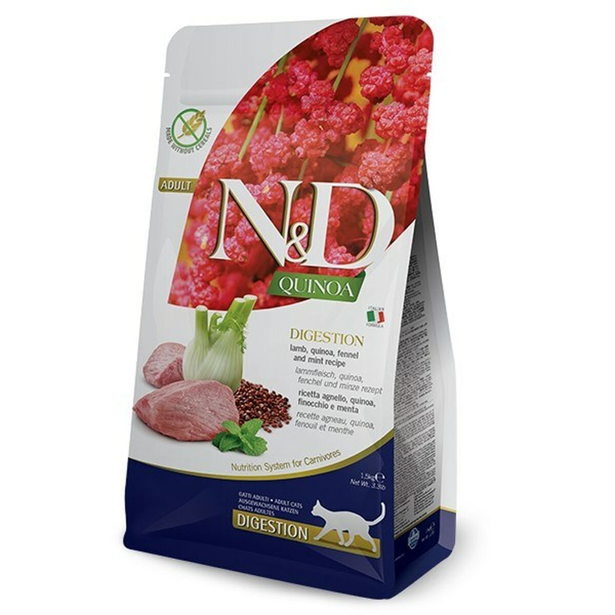 Comida para gato Farmina Digestion Adulto Menta Cordero 1,5 Kg