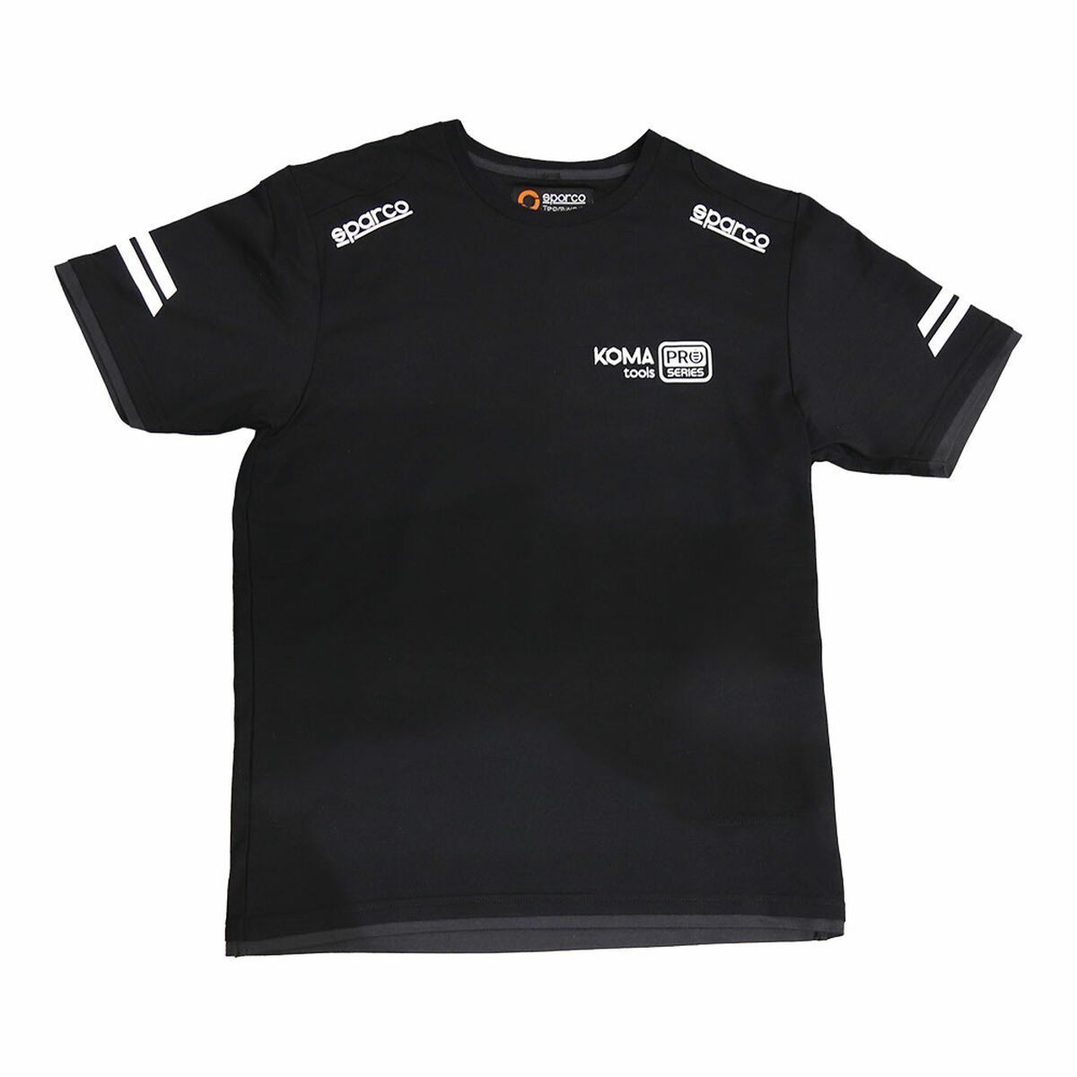 Camiseta de Manga Corta Hombre Sparco Koma Tools 02416nrgs Negro