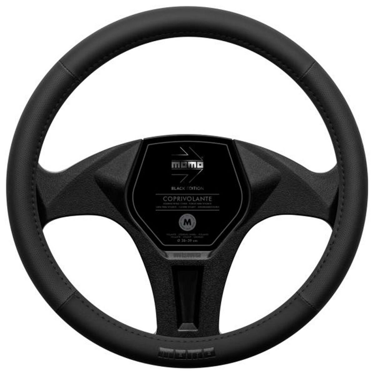 Funda para Volante MOMO MOMLSWC0EASBE Negro Ø 38-39 cm