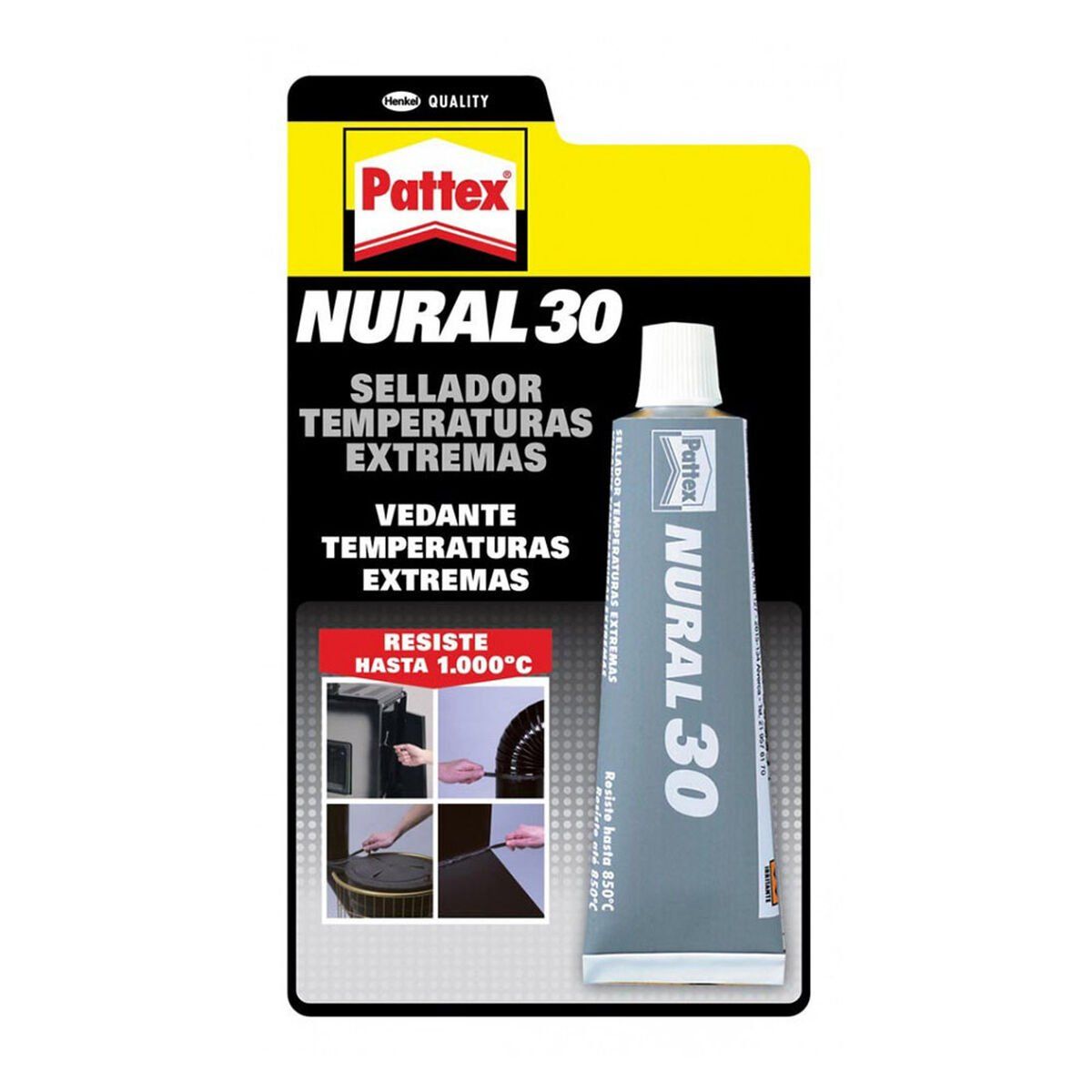 Sellador Pattex Nural 30 Gris 150 g Adhesivo Resistente a altas temperaturas